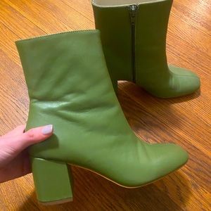 Intentionally Blank Green Booties